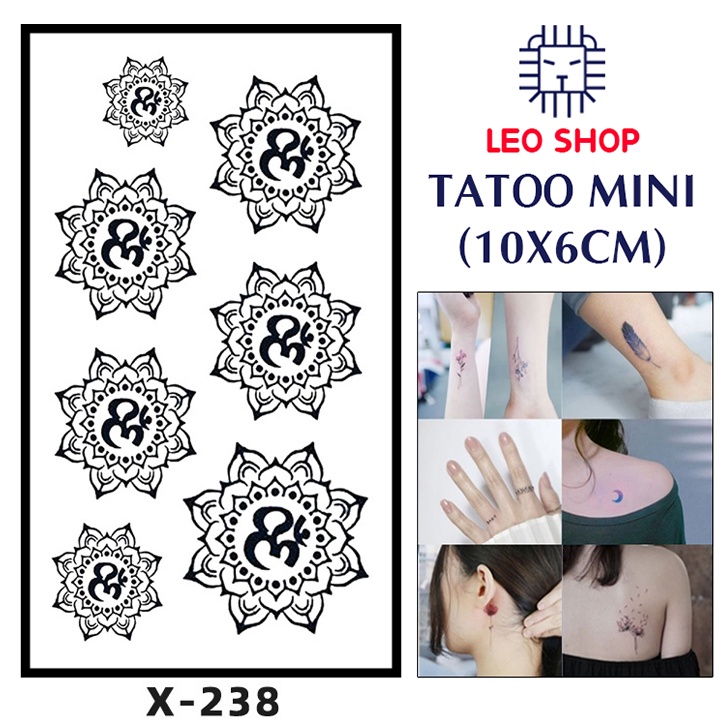 Hình Xăm Dán Mini Họa Tiết Ấn Độ Chụp Ảnh, Đóng Phim, Dễ Dàng Tẩy Xóa - Dùng 2-5 Ngày