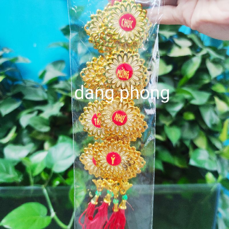 bịch 5 dây bông cúc trung 40cm cả dây trang trí tết