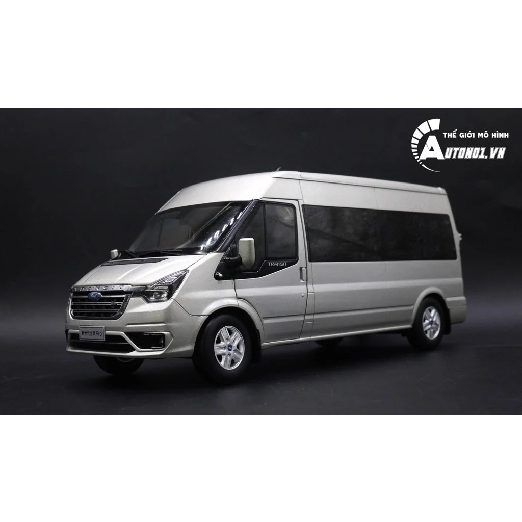 MÔ HÌNH XE FORD TRANSIT 16 CHỖ SILVER 1:18 PAUDI 7806