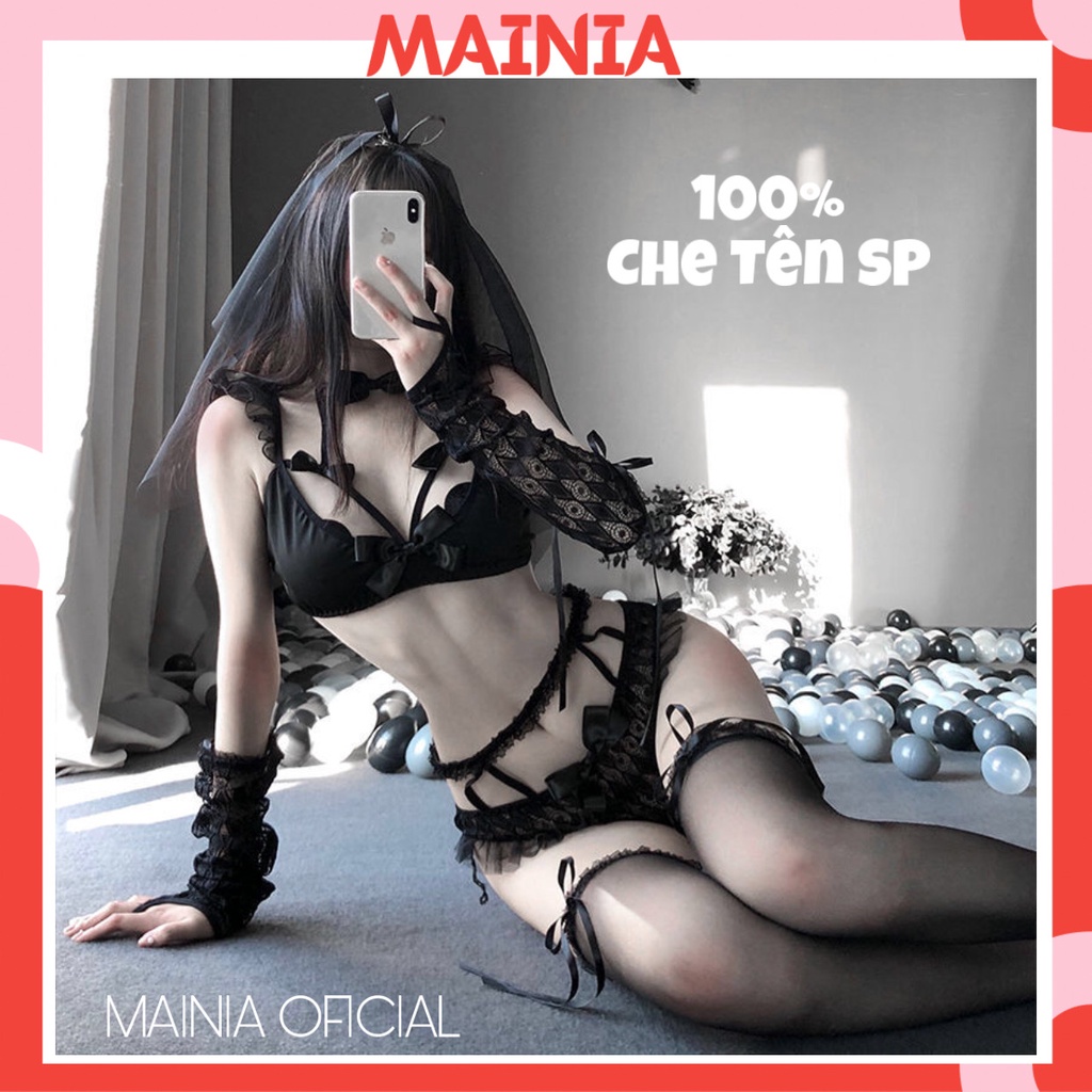 Set Bộ Đồ Ngủ Cosplay Cô Dâu Sexy Gợi Cảm Quyến Rũ Mainia Shop