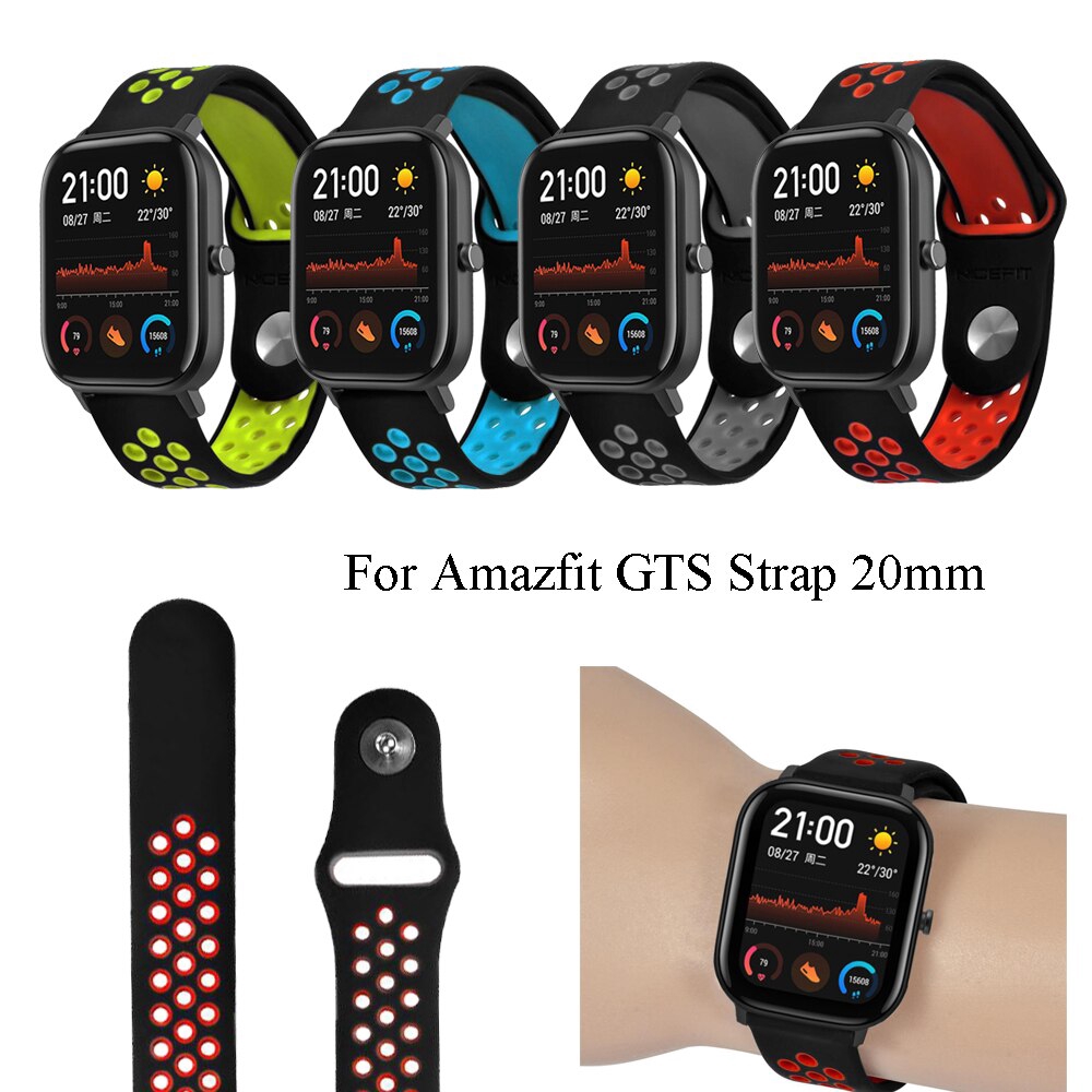 Dây Đeo Silicon 20mm Cho Xiaomi Huami Amazfit Gts / GTS 3 2 2e 2Mini Correa
