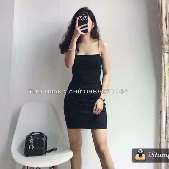 Váy body 2 dây bún ngắn chất đẹp