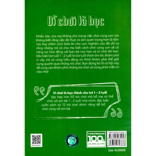 Vì Chơi Là Học - Dành Cho Trẻ 1 - 2 Tuổi