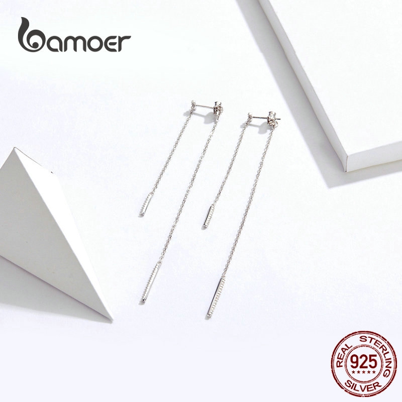 Dây Chuyền Bamoer BSE186 Bạc 925 Dáng Dài Thanh Lịch Tinh Tế