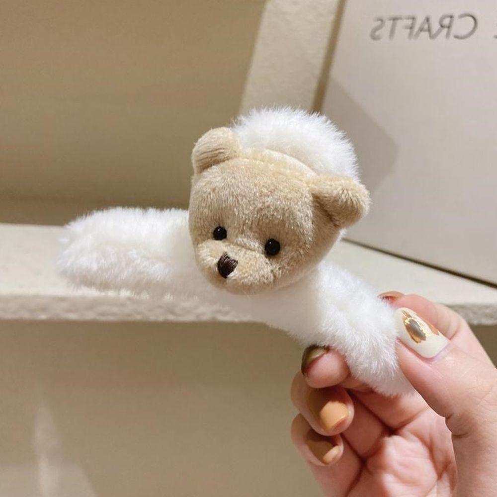 Kẹp tóc acrylic hình gấu hoạt hình phong cách Hàn Quốc dễ thương nhiều màu sắc cho nữ