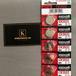 Vỉ pin 5 viên CR2032 2032 Maxell