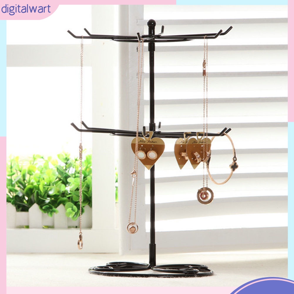 Giá Đỡ Trưng Bày Trang Sức 2 Tầng Dạng Xoay Tiện Lợi