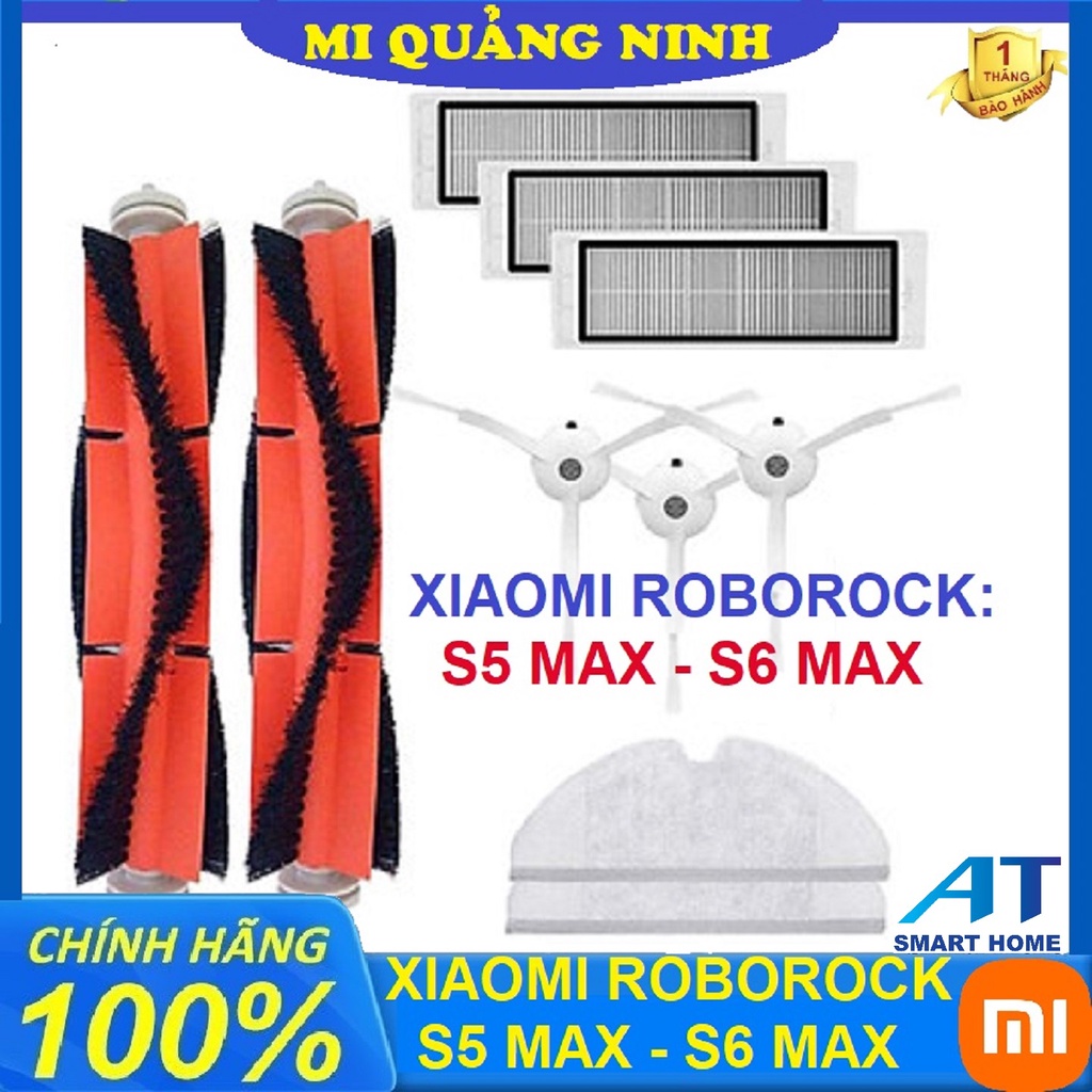 Phụ kiện Robot Xiaomi Roborock S5 max, S6 max, Gen 2: S50, S55 - Lọc hepa, Chổi giữa, Chổi chính, Khăn lau, Chổi cạnh