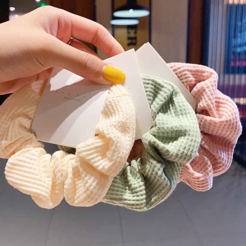 Dây Buộc Tóc Đuôi Ngựa Màu Đen Trơn Đơn Giản Phong Cách Hàn Quốc Cho Nữ