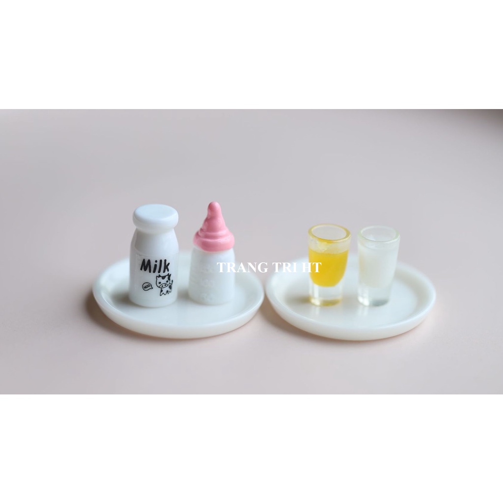 Mô hình ly nước cam ly sữa phụ kiện trang trí nhà búp bê [1 cái]