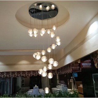 ĐÈN THẢ - Đèn Thả Trần GIỌT NƯỚC PHA LÊ - 1 Bóng