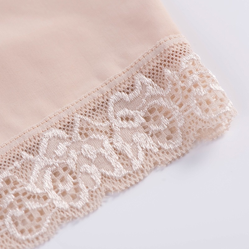 Quần Lót Lụa Không Đường May Lưng Cao Phối Ren Thời Trang Mùa Hè Dành Cho Nữ