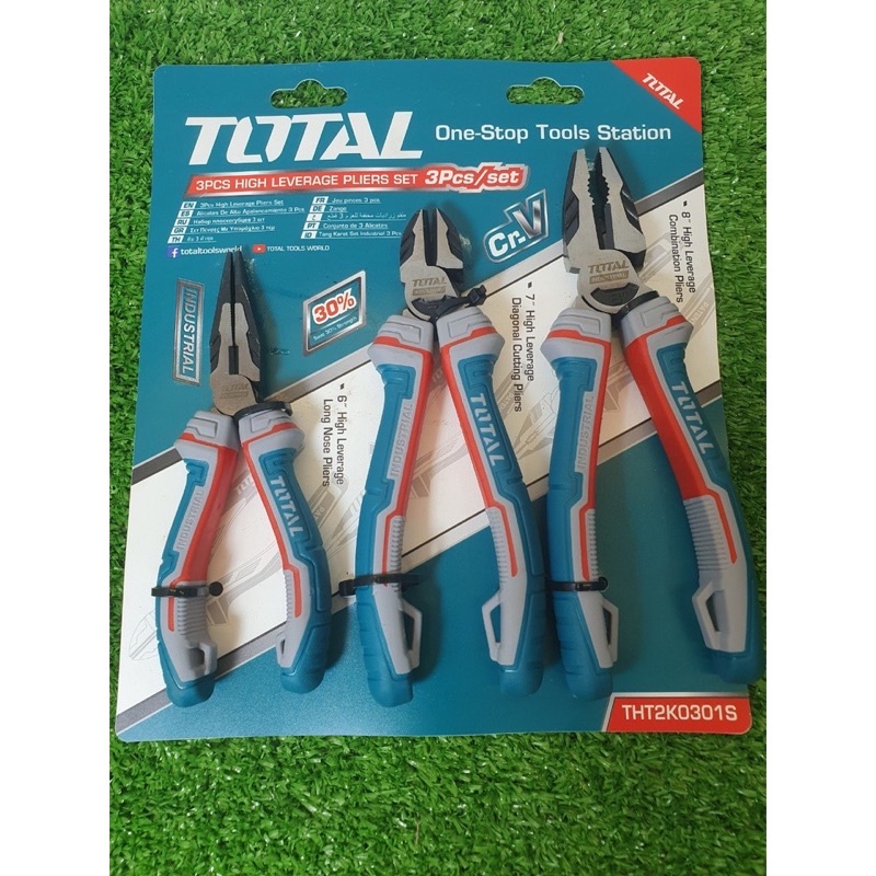 Bộ 3 kìm răng, cắt và mũi dài  TOTAL THT2K0301S