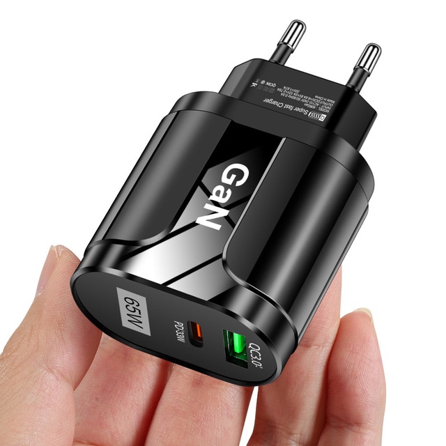 Củ Sạc Nhanh 65W EU / US Cho Huawei Samsung