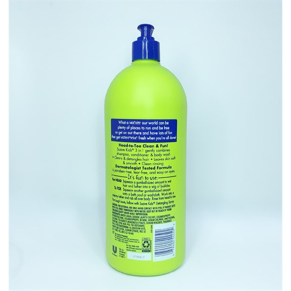 Sữa tắm, gội và xả Trẻ Em Suave Kids 3in1 Mỹ