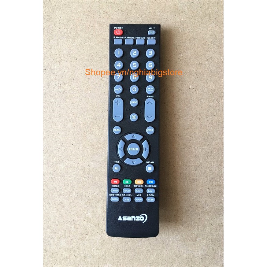 Remote Điều Khiển Tivi ASANZO, TV LCD, LED
