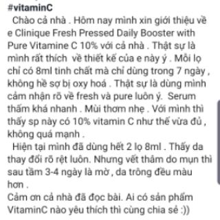 TINH CHẤT VITAMIN C NGUYÊN CHẤT CLINIQUE