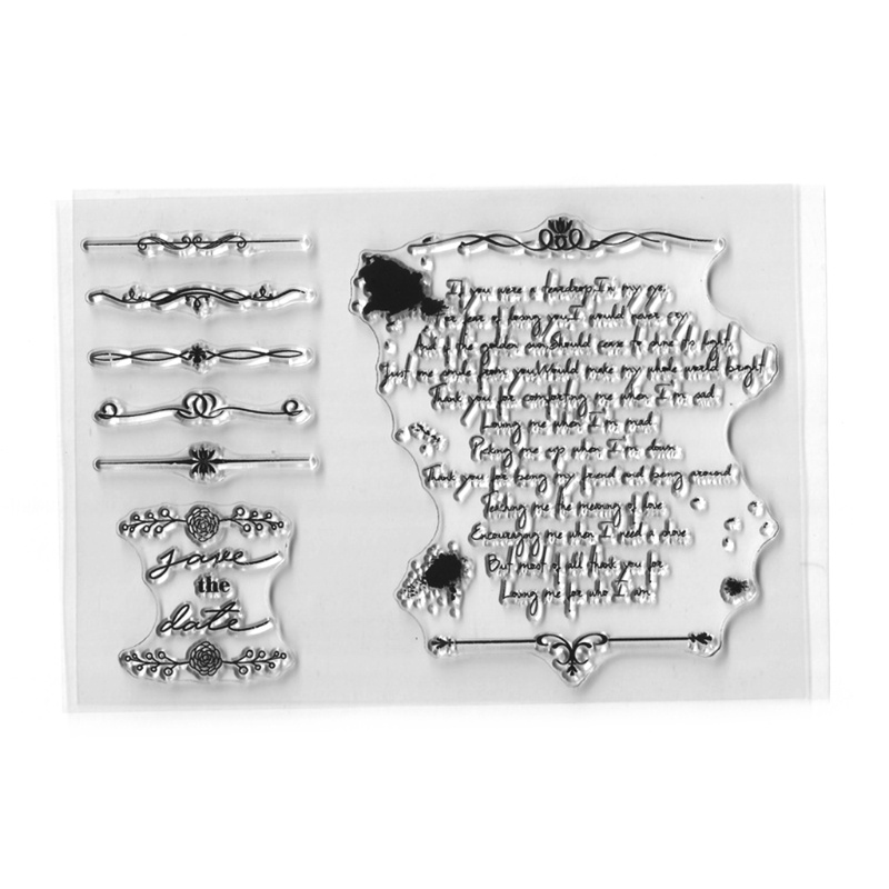 Con Dấu Silicone Trong Suốt In Chữ Love Poems Trang Trí Sổ Lưu Niệm Diy