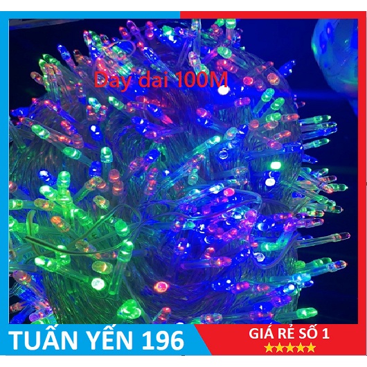 ⚡️ Combo 2⚡️ Dây led 100m,600 bóng có chớp đủ màu