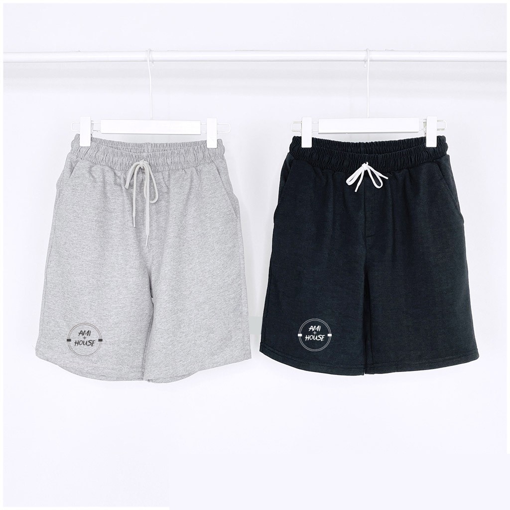 Quần đùi dài nữ có in logo AMIHOUSE đủ size chất liệu da cá cao cấp