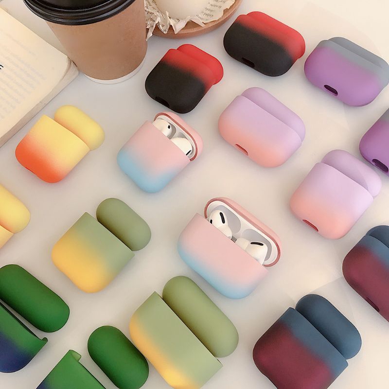 ♡♡ Gradient Color Protective Cover Hard PC Shell Case Protector for Airpods 1/2/Pro