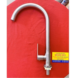 Vòi chén lạnh sus 304 ống phi 24 lõi bi xoay 360 siêu bền