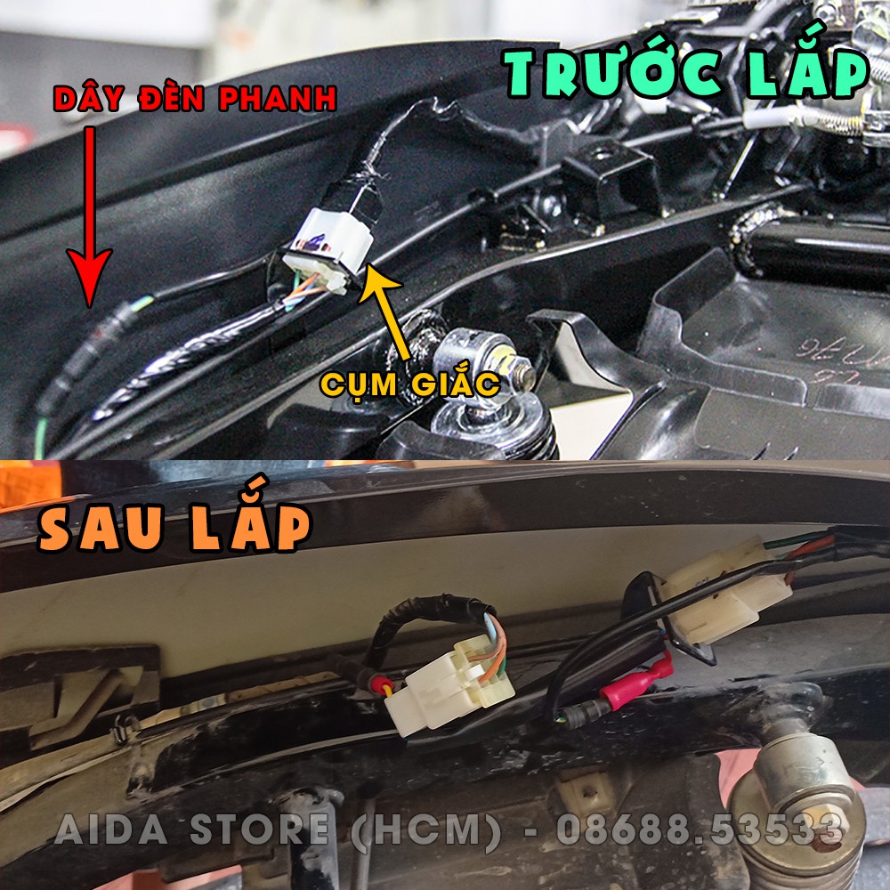 Honda AB - [PRO NEW] Bộ mạch sẵn giắc zin tạo chớp stop F1 nhiều kiểu chớp cho Air Blade