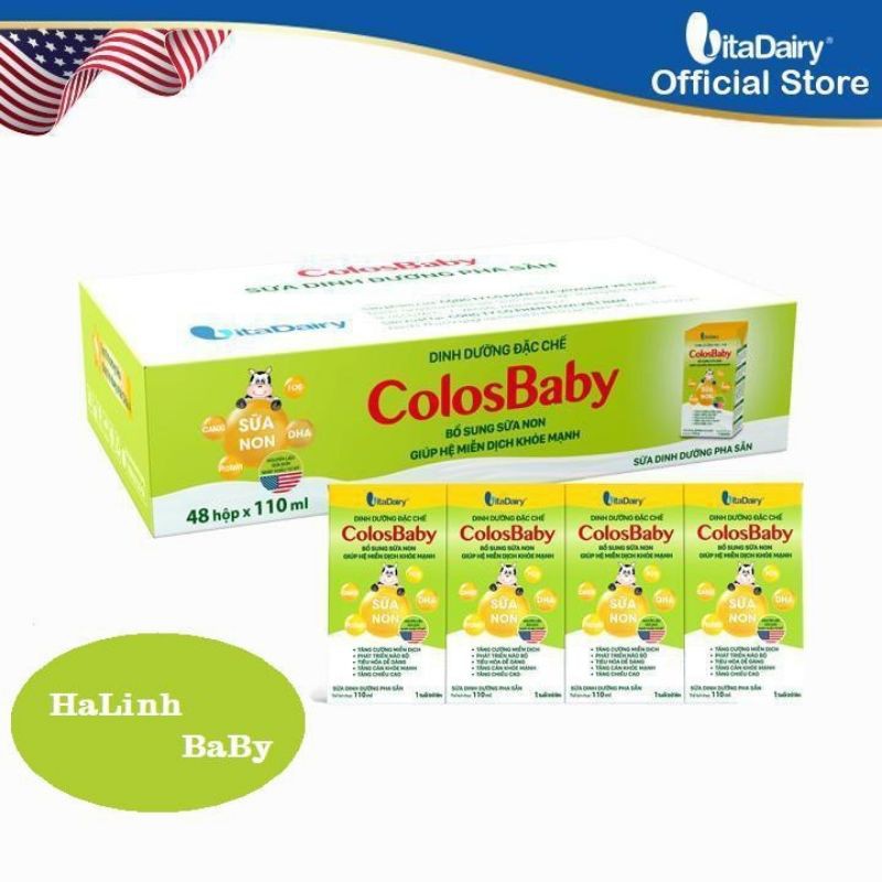 thùng 48 hộp sữa bột pha sẵn colobaby 110ml