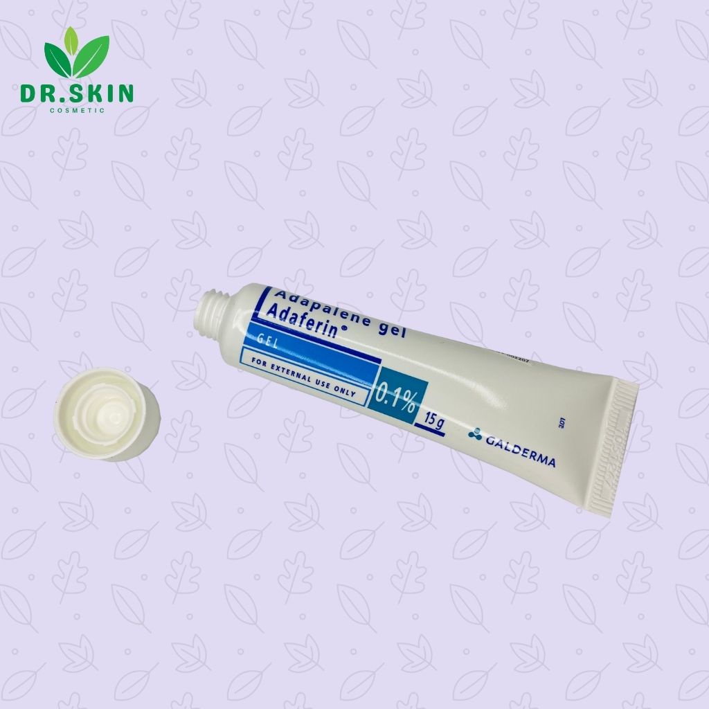 Adapalene Gel 0.1 Adaferin  - Differin Gel 0.1 % Giúp giảm mụn ẩn mụn trứng cá mụn đầu đen làm sáng da mờ thâm hiệu quả.