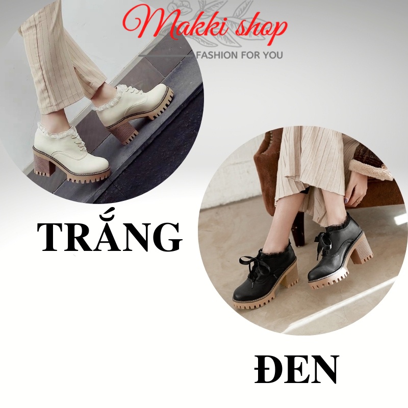 Bốt nữ cổ thấp gót cao, boot nữ gộc gỗ thời trang cao cấp giá rẻ MAKKI SHOP TD414