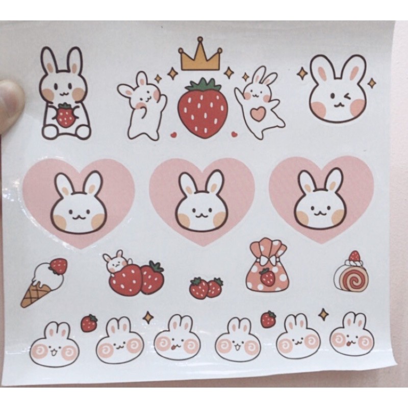 Sticker dán hộp hoạt hình nhiều mẫu trang trí decor kệ, tủ, hộp bút,máy tính, đồ dùng...