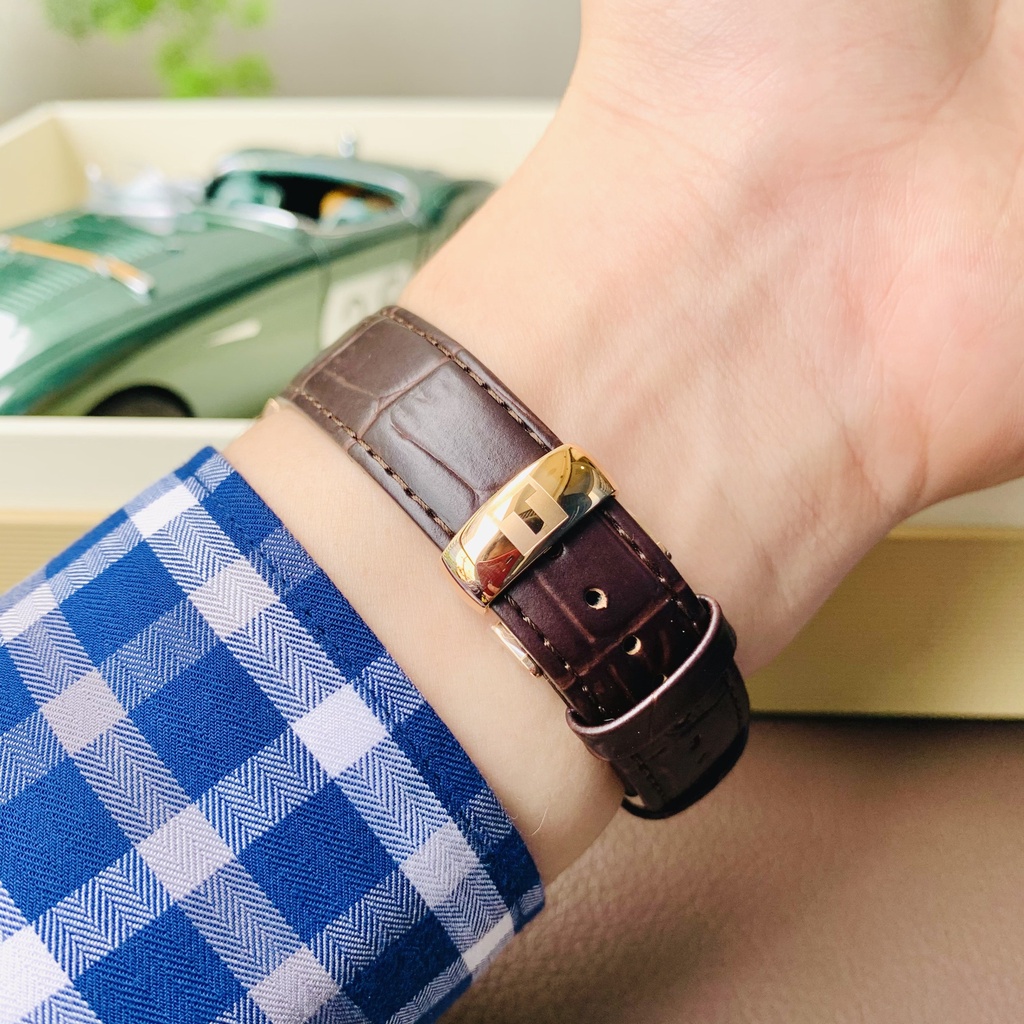 Đồng hồ nam chính hãng Tissot Tradition 5.5 Rose - T063.409.36.018.00 - Máy Quartz pin - Kính Sapphire - Dây da