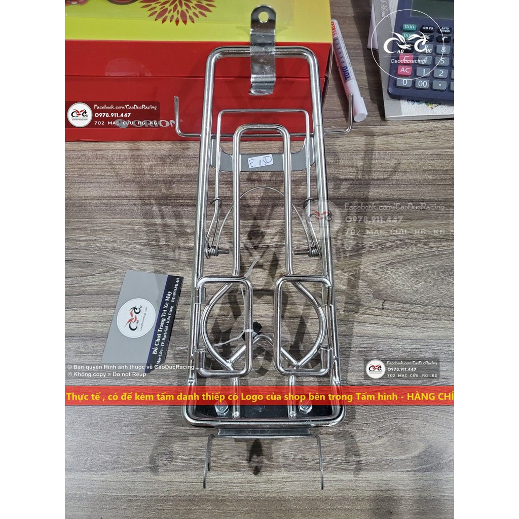 Đồ chơi xe Baga inox 10ly EX150 v2 có móc treo đồ