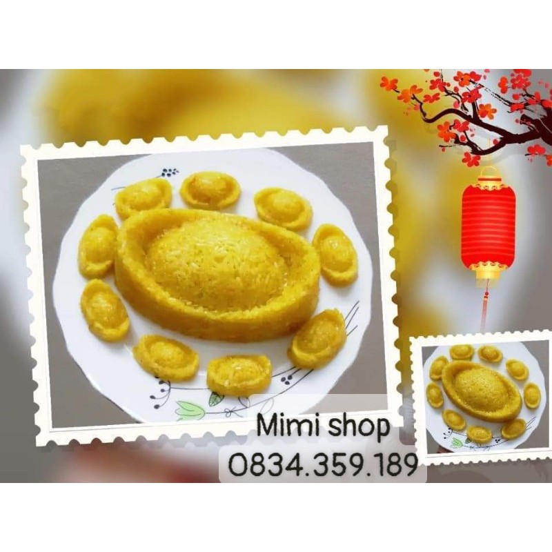 Khuôn thỏi vàng to, nhỡ, nhỏ ấn xôi, làm rau câu...