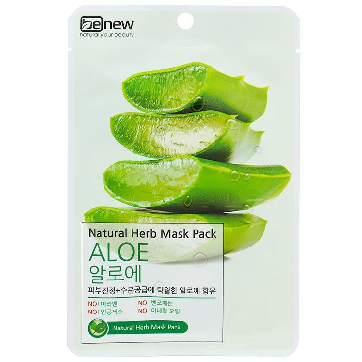 Mặt Nạ Lô Hội BENEW NATURAL HERB MASK PACK Hàn quốc 22ml/gói.