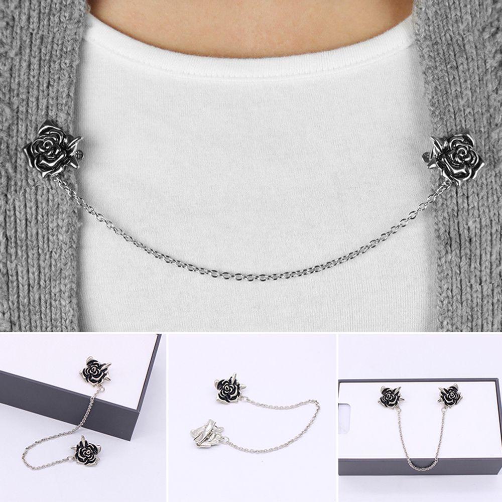 Ghim Cài Áo Hình Hoa Hồng Phong Cách Retro Thời Trang Cho Nữ