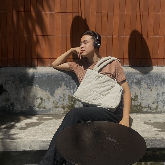Túi TOTE trần bông kẻ caro bản nhỏ - túi đeo chéo unisex SLYOUR