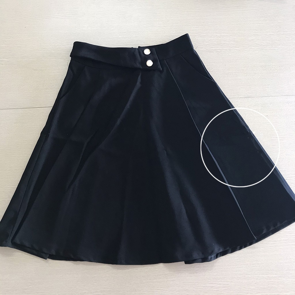 CHÂN VÁY XẾP LY DÀI QUA GỐI PHỐI 2 CÚC SIÊU SANG | BigBuy360 - bigbuy360.vn