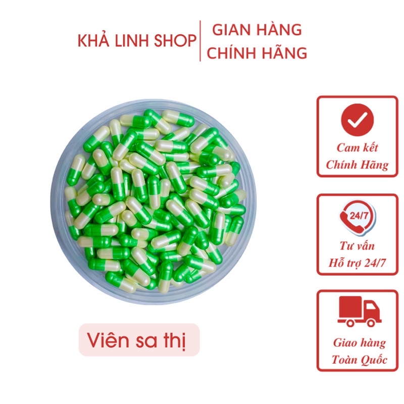 01 viên vitamin cấy trắng màu xanh
