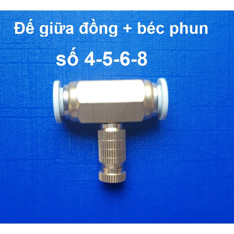 Bộ đế giữa đồng kèm béc phun sương số 4-5-6-8 tưới lan