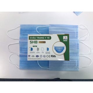 Hộp 50c khẩu trang shb 4 lớp