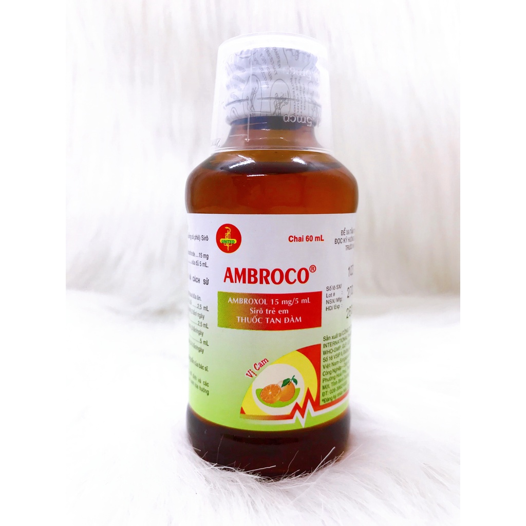 Long đờm, loãng đờm, giảm ho  Ambroco Ambroxol - Chai 60ml