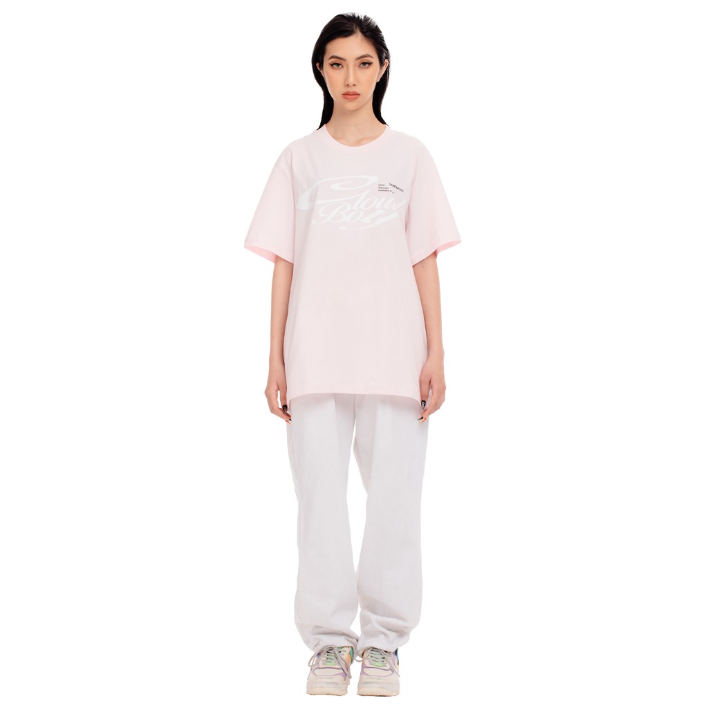 5THEWAY® /cloud boy/ SQUARE TEE™ in PINK DOGWOOD aka Áo Thun Hồng Tay Ngắn