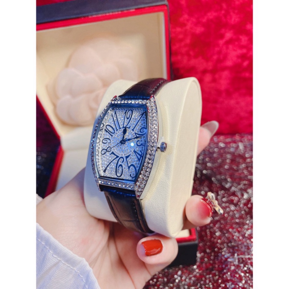 Đồng hồ nữ Franr full đá, dây da cao cấp