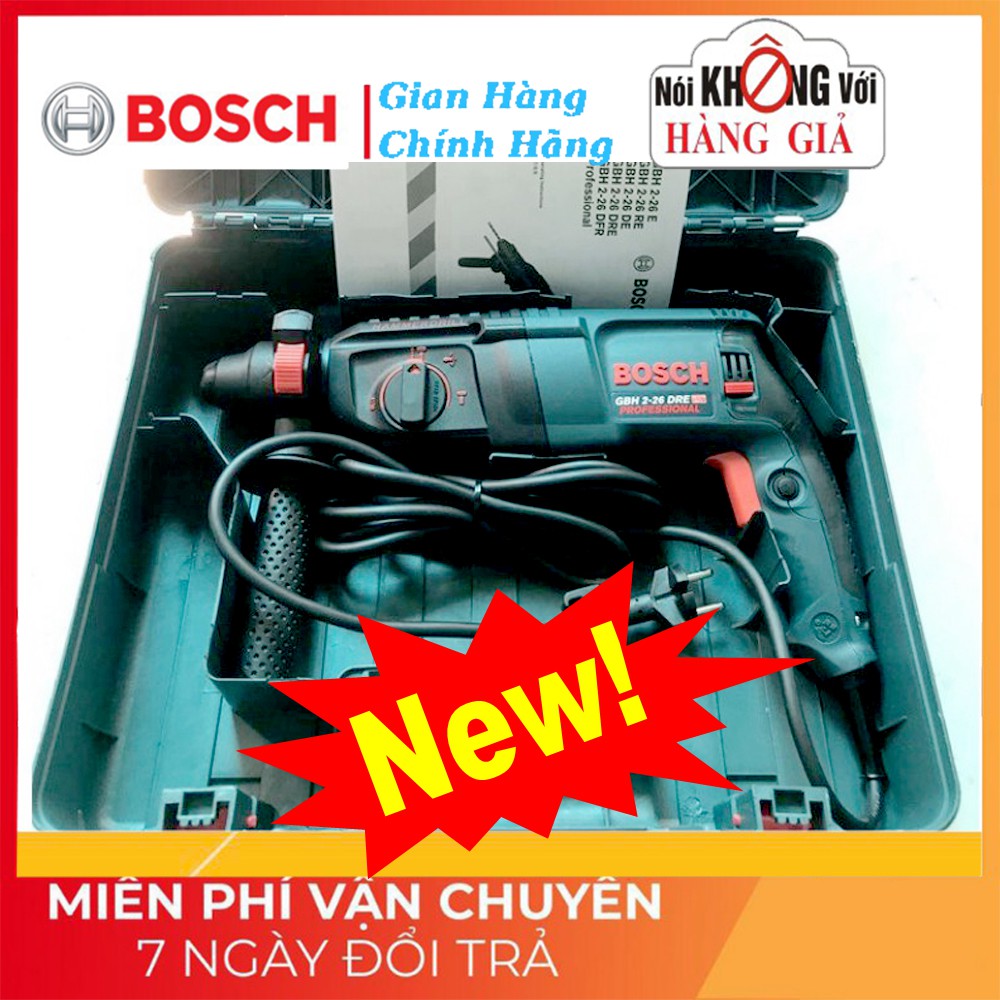 Máy khoan đục bê tông 3 chức năng Bosh 2-26 - Công suất 800w - Hàng công ty xuất dư - Có tem chống giả - Made in Germany