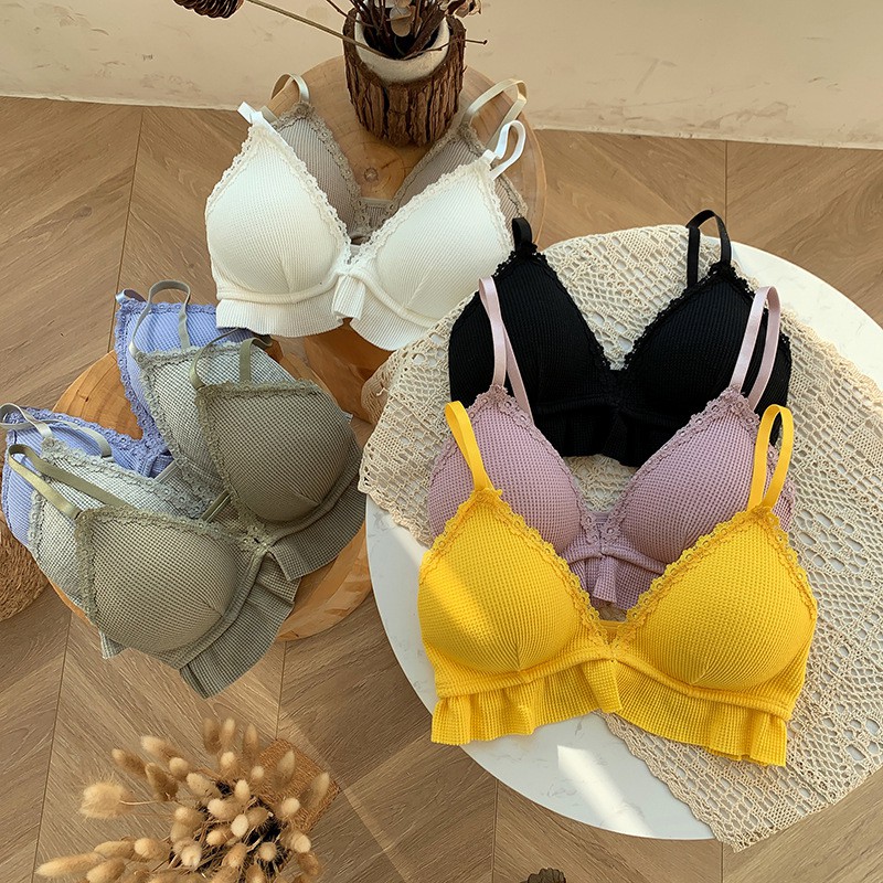 [FREESHIP XTRA] Áo ngực áo bra thun 2 dây len tăm đẹp hở lưng AN8