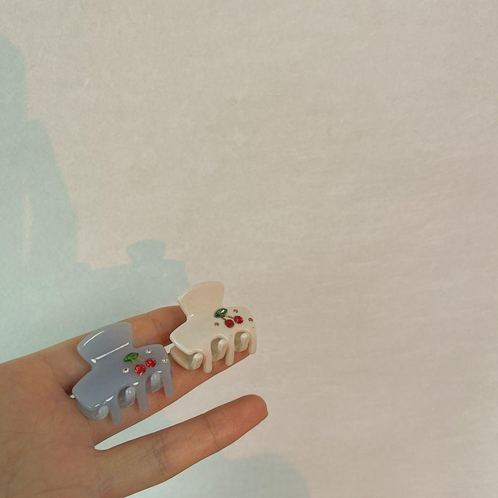 FORBETTER Kẹp Tóc Hình Quả Cherry Đính Đá Thời Trang