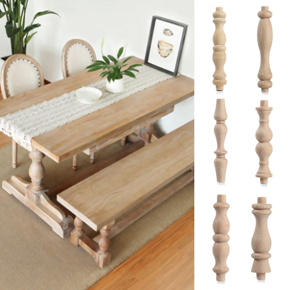 Phụ Kiện Chân Ghế Bằng Gỗ Nhiều Kiểu Chạm Khắc Phong Cách Vintage
