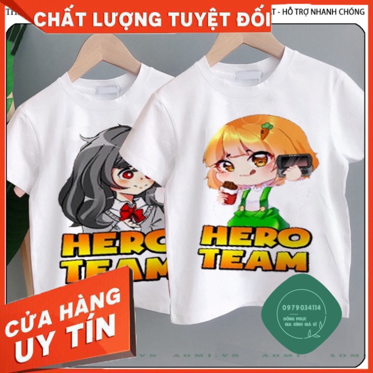 Áo thun giá sỉ ÁO THUN UNISEX 7 đội viên heroteam simmy sammy kamui PHÔNG NAM NỮ GIA ĐÌNH CẶP ĐÔI CÓ SIZE TRẺ EM CHO BÉ