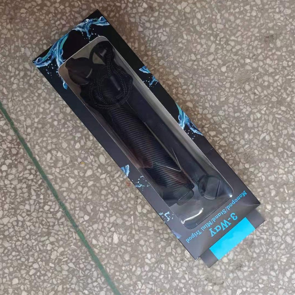 ♗màu đen cho máy ảnh thể thao bỏ túi gopro, gậy chụp ảnh tự sướng gấp ba lần di động, giá đỡ ba chân,